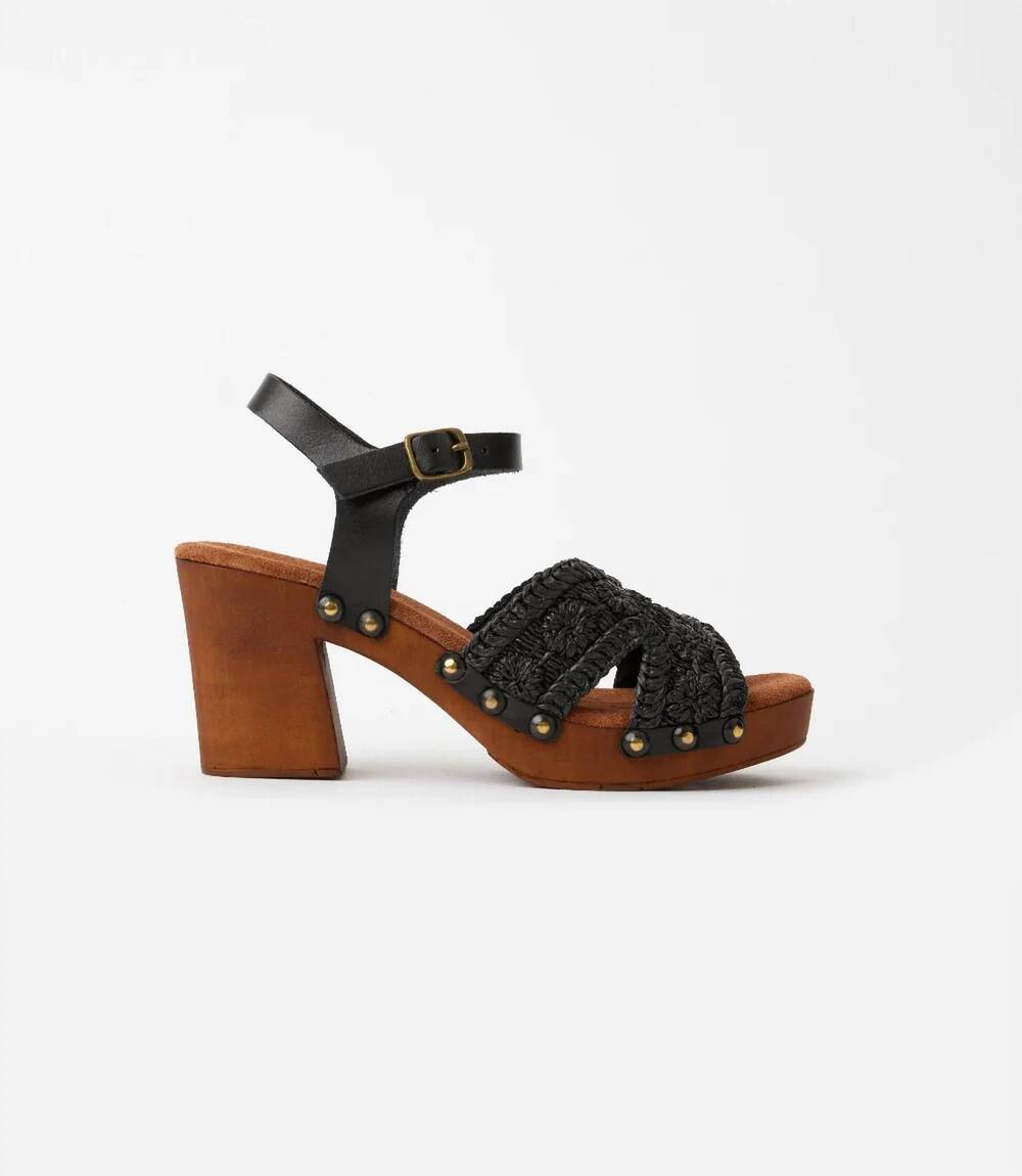 NEW SEYCHELLES women's ravenna woven platform sandals in black